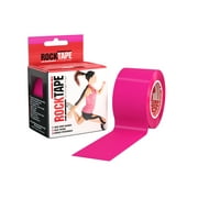 RockTape Cut-to-Fit Sports Recovery Kinesiology Tape Standard Roll, Pink 2" X 16.4'