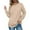 Beige, variant on Babysbule Womens Tops Long Sleeve Women's Fashion Autumn Winter Solid Round-Neck Pullover Long Sleeve Tops