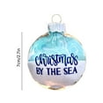 thumbnail image 3 of Christmas Beach Glass Ball Ornament, 3D Sandy Beach Glass Ornament for Christmas Tree, Sea Gifts for Family Couple, Sea Glass Art Decoration, Christmas Keepsake for Mom Dad and Friends, Blue, 3 of 6