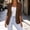 Brown, variant on Womens Long Sleeve Single Button Blazer Open Front Notch Lapel Business Casual Office Work Suit Jacket
