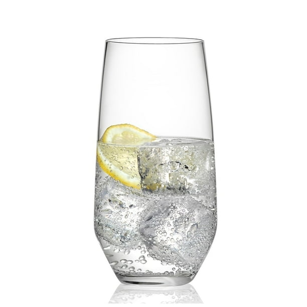 Charisma Long Drink, 16 oz. Crystal Drinking Glass, Set of 4 Walmart