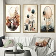 thumbnail image 1 of Designart "Boho Dreams Rose Gold Abstract Landscape" Abstract Landscape Framed Wall Art Set Of 3 - Pink Abstract Landscapes Frame Canvas Set For Living Room Decor, 1 of 6