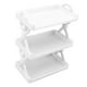 thumbnail image 5 of Estante de almacenamiento montado en la pared multiusos innovador estilo simple estante de almacenamiento de pared multicapa para baño cocina blanco 3 capas, 5 of 10