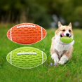 thumbnail image 5 of POINTERTECK Dog Squeaky Toy 2Pcs Teeth Cleaning Bite-resistant Durable Rugby Shape Pet Puppy Dog Teeth Grinding Toy, 5 of 5