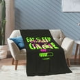thumbnail image 4 of XMXT Throw Blankets, Eat Sleep Game Two Color Print Green Bed Blanket for Bedroom Sofa, 50 x 70 inches Multicolor, 4 of 9
