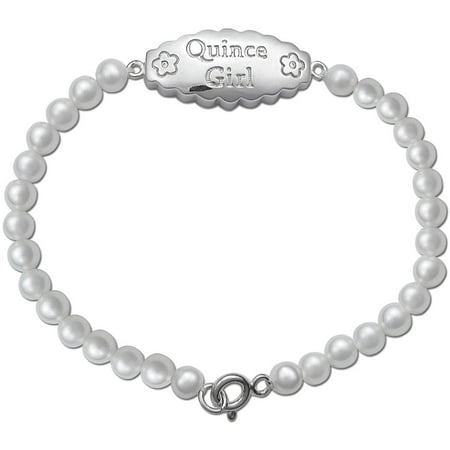 Precious Moments Sterling Silver Quince Girl Pearl Bracelet, 6