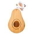 thumbnail image 2 of Cook with Color 9.5" x 12" Wood Cutting Board, Decorative Fruit Shaped Serving and Slicing Board, Avocado, 2 of 5