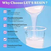 LET'S RESIN 15A Silicone Mold Making Kit-Translucent Silicone Rubber Non-Toxic Liquid Mold Making Silicone-20.46oz Super Elastic Molding Silicone