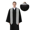 thumbnail image 4 of Xecao Soccer Ball Print Graduation Shawl Stole Honor Stole Adult 72" Academic Commencements, 4 of 7