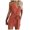 Orange, variant on Womens Casual V Neck Bow Pocket Sleeveless Shorts Wide Shorts Jumpsuits Rompers Bod Suit Body Suit Wedding Guest Outfit for Women Corset Jumpsuits for Women Lace Back Jumpsuit Women Rompers Summer