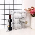 thumbnail image 2 of Paquete de 4 soportes apilables para botellas de vino y agua, soporte independiente para botellas de vino y nevera, soporte de plástico para botellas de agua, capacidad para 12 botellas, 2 of 5