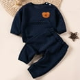 thumbnail image 3 of Ugoldhm Baby's Cute Outfit Set Quilted Embroidered Fleece Lined Top and Pant Thermal 2 Piece Set, 3 of 8