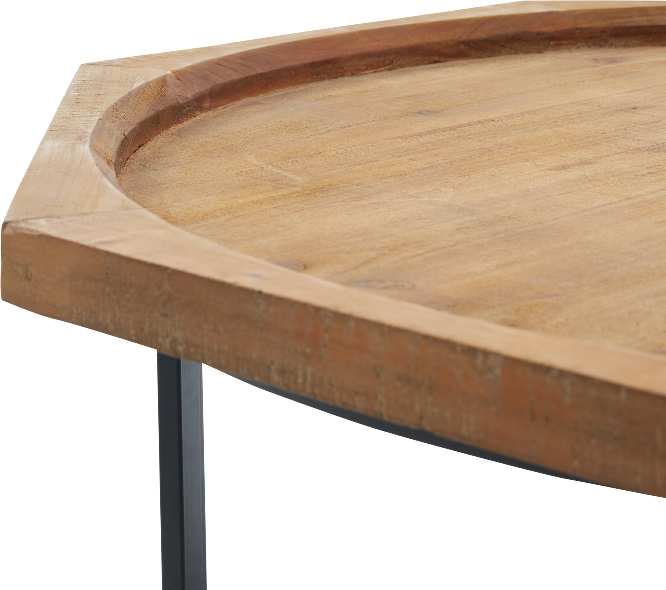 Finch Grayson Wood and Metal Coffee Table, Natural