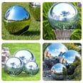 thumbnail image 3 of DECORNIJIA Boules de Contemplation Rondes en Acier Inoxydable pour Décoration de Pelouse 1ensemble, 3 of 8