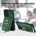 thumbnail image 5 of Feishell for Samsung Galaxy A53 5G Wallet Case, Zipper Purse with 360 Rotatable Ring Kickstand, Premium PU Leather Shockproof Magnetic Buckle Credit Card Slots Holder Phone Case for Women Men,Green, 5 of 9