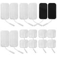 thumbnail image 1 of Easy@Home Tens Unit Self Stick Carbon Electrode Pads, Non Irritating Design 8 Pcs 2" x 4" Reusable Pads + 8 Pcs 2" x 2" Reusable Pads, 1 of 7