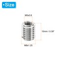 thumbnail image 2 of Unique Bargains Adaptateurs de Filetage Manchon Réducteur Écrou 20 Pcs M8x1.25 Mâle à M5x0.8 Femelle Écrou de Réparation 10mm, 2 of 7