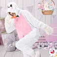 thumbnail image 5 of Alaiyaky Easter Bunny Costumes Adult, Rabbit Onesie Pyjamas, Cartoon Animal Jumpsuit, Pink Bunny Onesie for Easter Cosplay, 5 of 7