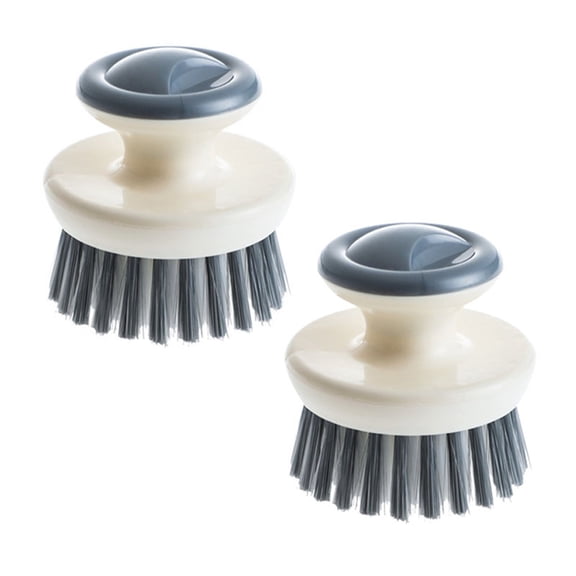 2PCS Multipurpose Dish Brush with Handle,Kitchen Scrub Brushes for Cleaning,with Stiff Bristles for Sink,Pots,Pans