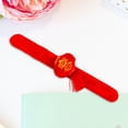 thumbnail image 6 of yuksok Plush Slap Bracelet Chinese New Year Blessing Red 25cm for Adults Girls A, 6 of 9