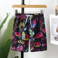 thumbnail image 5 of RMGVDSD Boys Swim Trunks Kids Swimming Shorts Fashion Print Hawaiian Casual Shorts Quick Dry Beach Pants Sport Shorts for 10-11 Years, 5 of 7