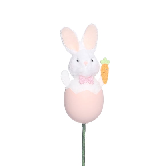 Ramo de fiesta casera de simulación de decoración de Pascua • Adorno de huevos de conejo adorable • Accesorio de palo floral artificial para exhibición en el centro comercial de la oficina en casa