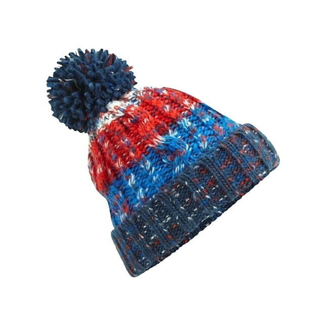 Beechfield Mens/Womens Corkscrew Knitted Pom Pom Beanie Hat