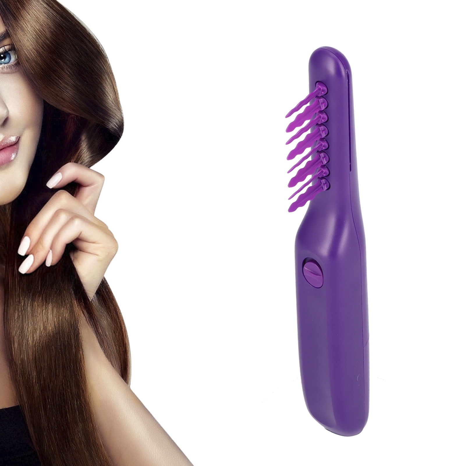 BOKYAN Detangling Brush Purple Anti Knotting Portable Rotatable Wet Dry Dual Use Hair Comb for Home 10.4 inches / 26.5 cm ABS Material No Battery Included