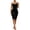 Black, variant on Mist Azur Women Nightgown Sleepwear Full Slips Dress Sexy Sleeveless Nightshirt V Neck Adjustable Spaghetti Strap Chemise for Women