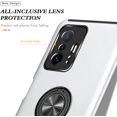 thumbnail image 5 of Case for Xiaomi 11T/11T Pro, Dual Layer Hard Military Phone Case with 360 Degree Ring Stand Silicone Bumper (Camera Protection) Magnetic Car Holder Protective Phone Cover Protector - Silver, 5 of 15