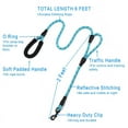 thumbnail image 2 of PLUTUS PET Double Handle Rope Dog Leash 6ft Long, Padded Traffic Handle, Heavy Duty and Reflective, Training Leash for Medium Large Dogs, Sky Blue, 2 of 6