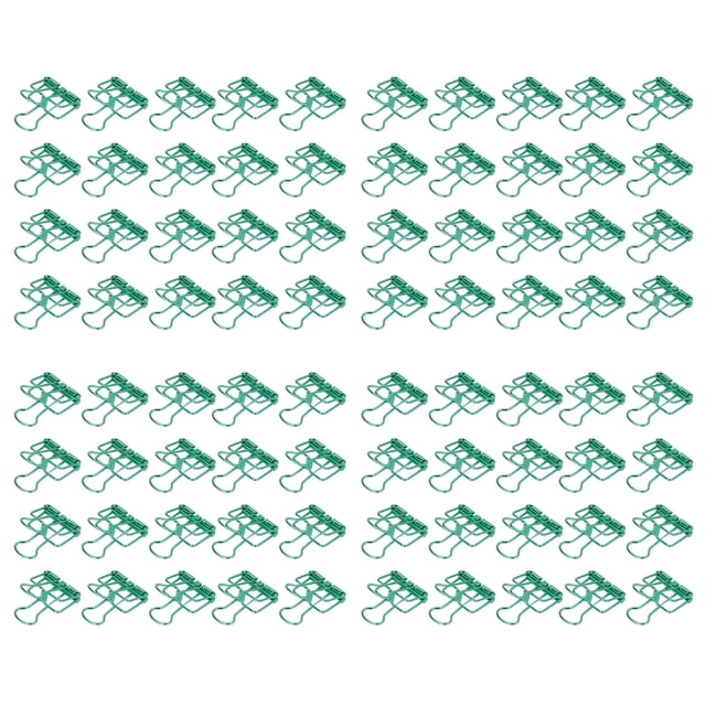 Paper Clamps, Multi Use 19mm 80pcs Binder Clips Strong Clamping Force Hollow Tail Clips For Office Blue,Green,Rose Gold