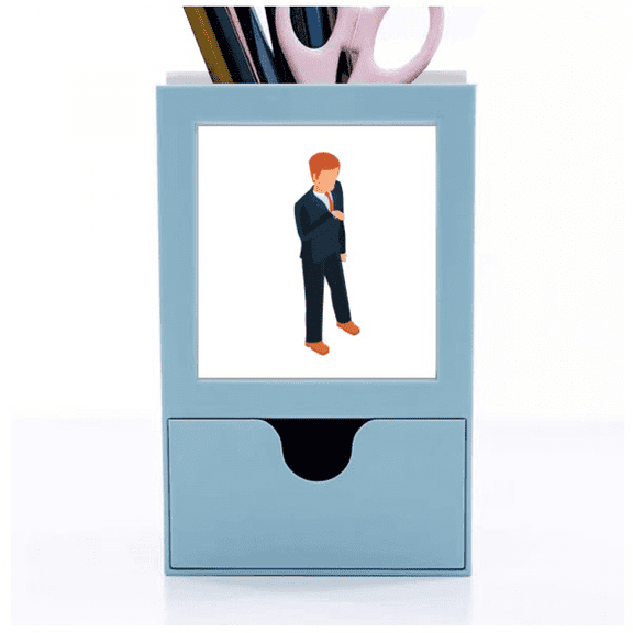 Businessman Merchant Employer Commercial Desk Supplies Organizer Pen Holder Card
