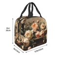 thumbnail image 3 of Fuzoiu Vintage Peonies Rustic Charm Print Lunch Bag for Women & Men,Adult Insulated Lunch Box,Leakproof Cooler,Food Lunch Containers,Reusable Lunch Tote Bags for Work, Travel, Outdoor, 3 of 8