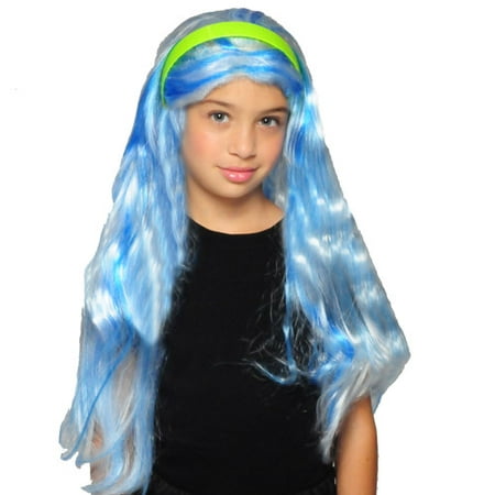 Monster High Blue Ghoulia Yelps Wig Child Girl Halloween Accessory