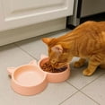 thumbnail image 5 of OADUKQ Cat Bowl, Double Bowl Cat Feeder with Cat Ear Design, Cats and Small Dogs in Apartments, Pink, 11.22 X 5.71 X 1.18 in, 5 of 7