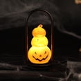 thumbnail image 2 of Stacked Jack-O’-Lantern Pumpkin Decoration – 3-Tier Light-Up Halloween Gourd Plastic – Indoor/Outdoor Fall Decor with Happy Ghost Faces – Cute Pumpkin Tower for Porch Tabletop, 2 of 6