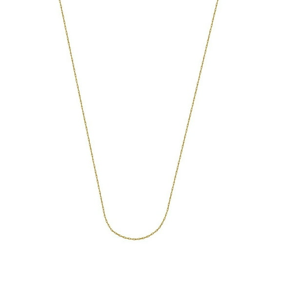 14k Yellow Gold 0.65mm Rope Chain Necklace Spring Ring Closure - .5 Grams - 16 Inch