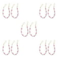thumbnail image 1 of mmirethe Ensemble Tendance de 2 Tiebacks de Rideaux de Perles de Bois d'Inspiration Boho Rideal Holdbacks Rose 52cm 5Set, 1 of 6