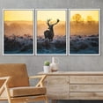 thumbnail image 2 of wall26 Framed Canvas Print Wall Art Set Deer in Golden Light at Dawn Nature Wilderness Photography Realism Rustic Scenic Relax/Calm Multicolor for Living Room, Bedroom, Office - 16"x24"x3 W, 2 of 5