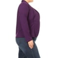 thumbnail image 2 of Women's Plus Size Long Sleeve Open Front Blazer for Office and Casual Wear, 2 of 5