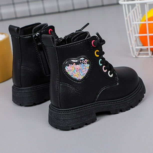 nsendm Girls Shoes Little Kid Shoes Girls Size 6 Autumn and Winter New Children s Short Boots British Style Children s Leather Boots Girls Rain Boot