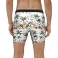 thumbnail image 4 of Cauagu Flamingo Palm Trees Print Men's Boxer Briefs, Funny & Cute Underwear Elastic Waistband Briefs Ideal Gift for Men,1-Pack, 4 of 7