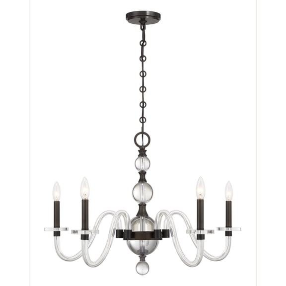 Aragon 5-Light Chandelier in Mediterranean Bronze