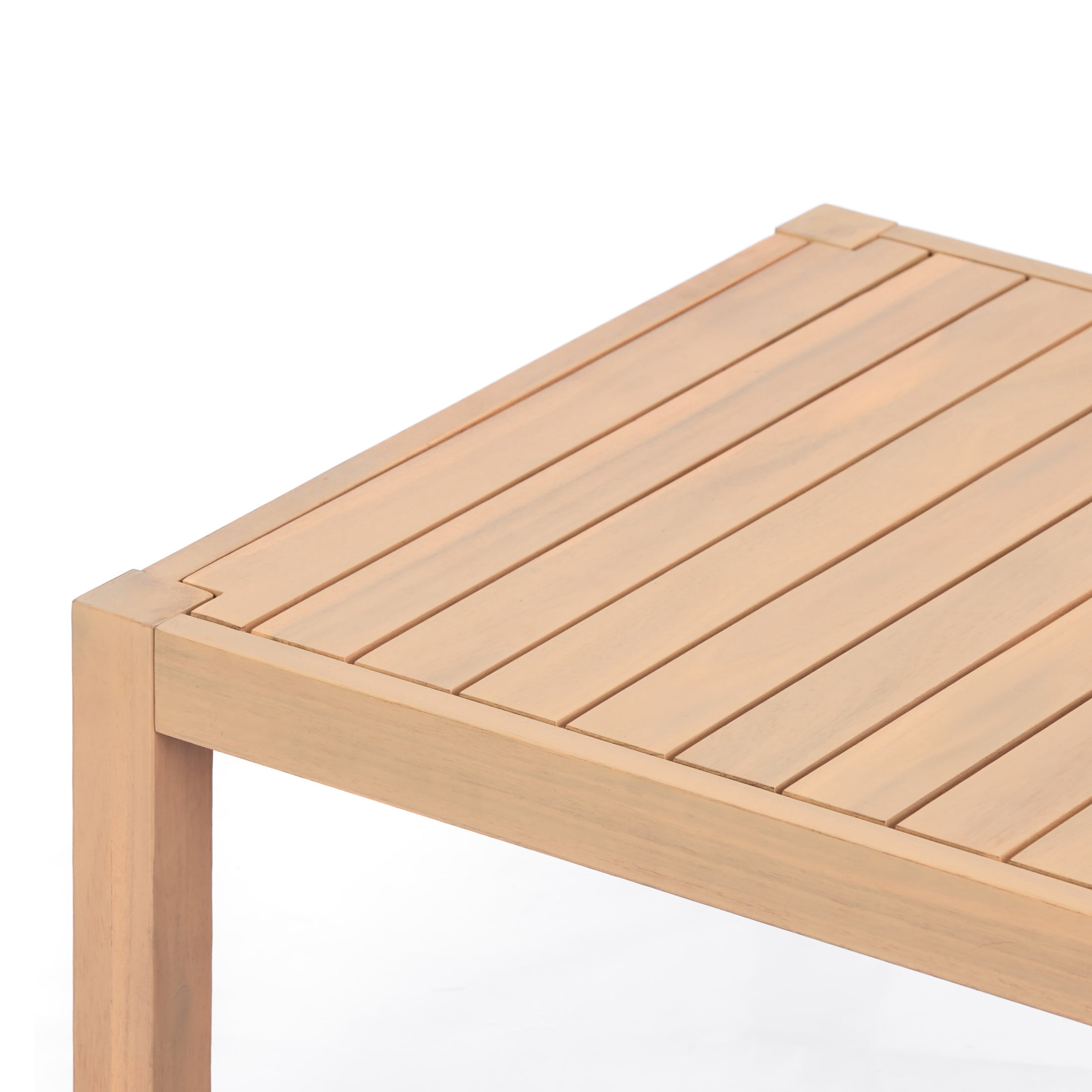 Christopher Knight Home 47.24" Outdoor Patio Solid Wood Rectangular Coffee Table, Light Teak