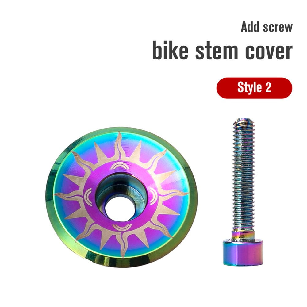 Bike Aluminium Oil Slick Headset Stem Top Cap bolt 1/8\\\