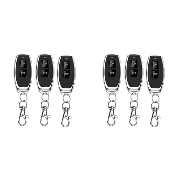 6x Interruptor de Control Remoto Inalámbrico de 433 MHz para Iluminación de Relé de 220 V 30 A, Colector de Polvo, Bomba, Motor, Ventilador y Más