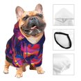 thumbnail image 3 of Haiem Retro Palms for Winter Dog Hoodie Sweatshirts with Pockets Warm Dog Clothes for Small Dogs Chihuahua-XX-Large, 3 of 7