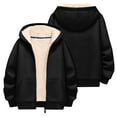thumbnail image 7 of Savings Toddler Kids Hoodies with Sherpa Fleece Lining Thick Warm Hooded Pullover Sweatshirt Tops Winter Sweaters 18M-10T (7-8 Years, Black), 7 of 7