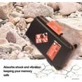 thumbnail image 4 of Camera Battery Memory Card Case, Memory Card Hard Protector Case Water-Resistant Anti-Shock Compact Camera Battery Card Storage Box for 3 Camera Batteries 3 XQD or 3 CF Cards 6 SD Cards（Orange）, 4 of 5